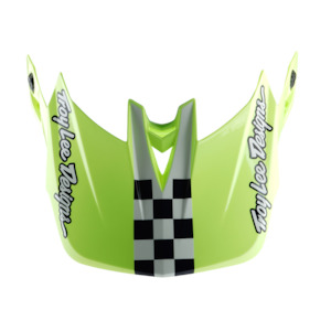 Bike Helmet Parts: D4 VISOR FIFTY-50 NAVY / GLO YELLOW