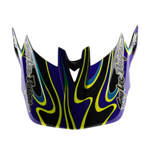 Bike Helmet Parts: D4 VISOR TORCHED BLACK / PURPLE