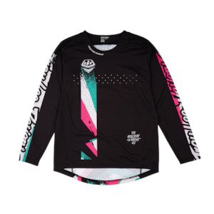 YOUTH SPRINT JERSEY FULL PULL BLACK
