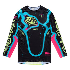 Moto Jersey: SE ULTRA JERSEY MEMBRANE BLACK / GLO YELLOW