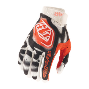 Moto Gloves: AIR GLOVE MEMBRANE WHITE / INFRA RED