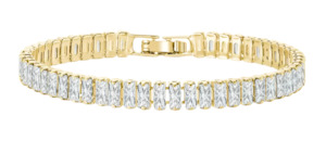 Bracelets: Beautiful Copper Tennis Bracelet With Cubic Zirconia Gold