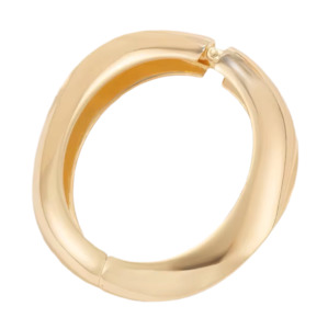 Stainless Steel Spring Cuff Bangle Gold