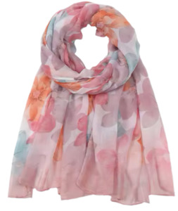 Floral Scarfe Shawl Pink