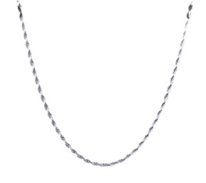 Stainless Steel Rope Chain Necklace Silver