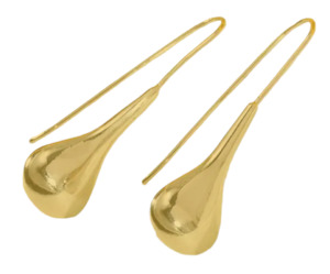 New Arrivals 1: Long Hoop Needle Teardrop Earring Copper Gold