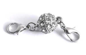 New Arrivals 1: Magnet Connectors With Crystals Stainless Steel Silver