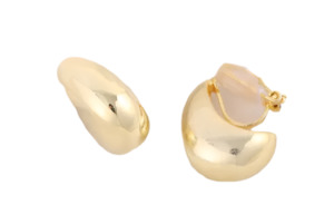 Moon Shape Clip On Earrings Gold
