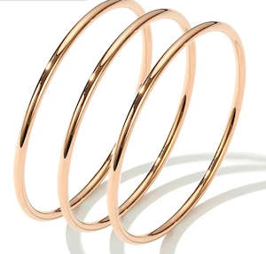 Stainless Steel Bracelet 2: Solid Stainless Steel Bangle Large 64mm Diameter Rose Gold