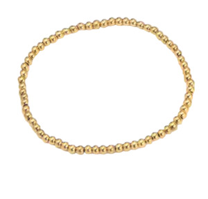 Bracelets: Stainless Steel 3mm Beaded Bracelet