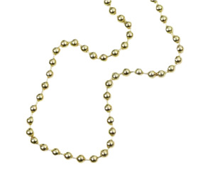 Stainless Steel Bead Ball Necklace 6mm Gold