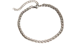 Bracelets: Stainless Steel Cuban Style Bracelet Silver