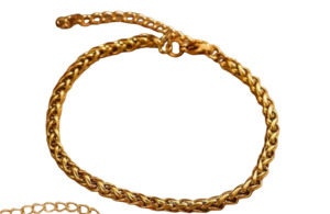 Stainless Steel Cuban Style Bracelet Gold