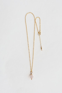 Necklaces: Charlotte Penman Gold Rose Quartz Stardust Particle Necklace
