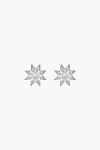 Zoe & Morgan Sterling Silver with White Zircon Stella Earrings