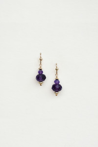 Earrings 1: Charlotte Penman Gold Amethyst Apollo Earrings