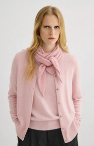 Scarves: Laing Blush Pink Cashmere Triangle Scarf