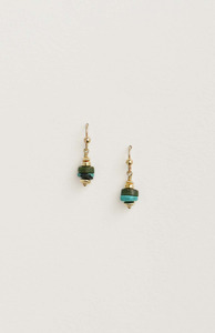 Jewellery: Charlotte Penman 14K Rolled Gold Majorca Earrings + Turquoise + Gold