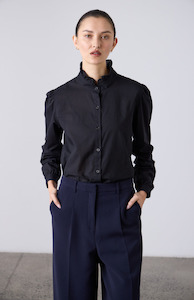 Laing: Laing Black Jane Frill Blouse
