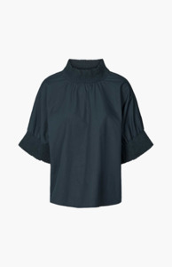 Rabens Saloner: Rabens Saloner Dark Navy Oona Blouse