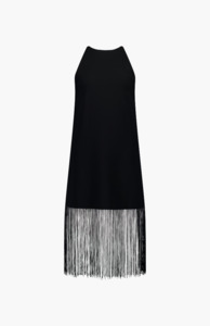 Rebe: Rebe Black Fringe Dress