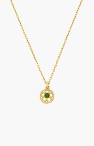 Zoe & Morgan 22k Gold Plate with Chrome Diopside Manuka Necklace
