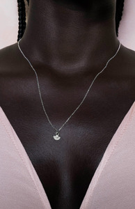 Necklaces: Zoe & Morgan Sterling Silver With White Zircon Eos Necklace