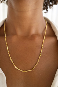 Zoe & Morgan Gold Plate Ameena Chain Necklace (50cm)