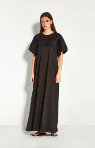 Juliette Hogan: Juliette Hogan Black Jacquard Emmy Dress