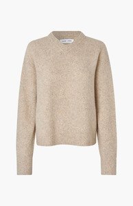 Samsoe Samsoe: Samsøe Samsøe Light Grey Mel. Samelody V-Neck