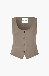 Samsoe Samsoe: Samsøe Samsøe Dark Aluminum Salaney Vest