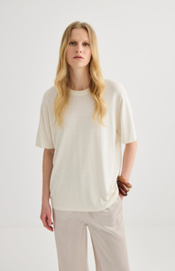 Laing Cream Oversized Knit T-Shirt