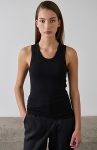Laing Black Ribbed Tank