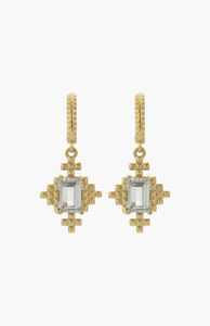 Zoe & Morgan 22K Gold Plate With White Topaz Reya Earrings