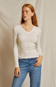 Perfectwhitetee: Perfect White Tee Sugar Robyn Ribbed L/S Top