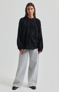 Second Female Embroidered Black Cavan Shirt