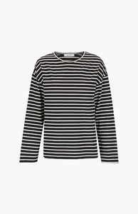Morrison Black + White Archie L/S Stripe Top