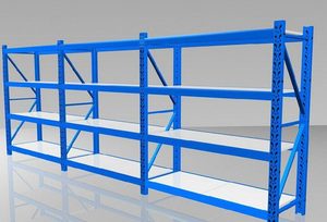 Frontpage: Shelving unit 5.5M(L) x 0.5M(W) x 2M(H) 100kg per shelf , 1200kg carry capacity in total - for 20ft container