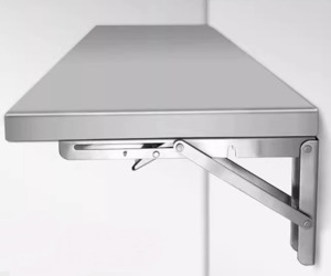 Foldable 201 Stainless Steel Wall Shelf 30cm deep - Multiple sizes available