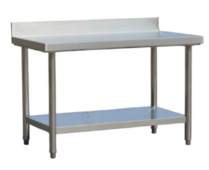 Stainless steel workbench with splash back bench /kitchen workbench 800mm Deep -&hellip;
