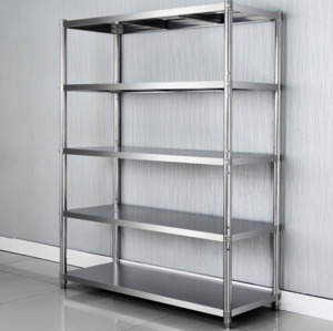 Shelving Units: Stainless steel shelf / shelving unit, 5 tier Multiple sizes available