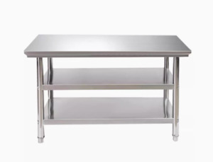 Kitchen workbench table stainless steel workbench 600mm Deep, 3 tier - Multiple &hellip;