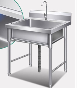 Stainless Steel Sinks: Stainless Steel Freestanding single Sink 600mm L *600mm D *900mm H