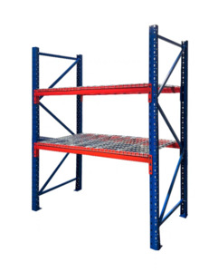 Warehouse Pallet Racking: Warehouse/ Storage Pallet rack 1 bay unit 2 Levels with wire mesh - Multiple sizes available