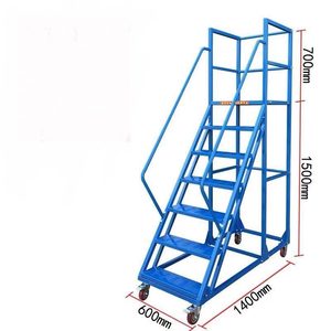 Brand New Rolling /mobile Warehouse Ladder with Work Platform -Blue, Multiple si&hellip;
