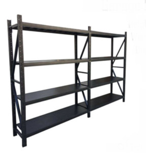 Narrow Heavy Duty Shelving 4m(L)x400mm(W)x2m(H) 200kg per shelf, 1600kg capacity in total
