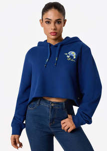 Fleece: Ethika Womens Walk This Way Crop Hoodie