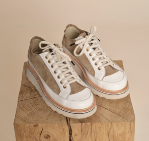 Footwear: Geneva Soft Sneaker-Beige