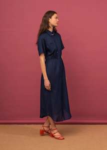 Coastal Shirt Dress-Biro Blue