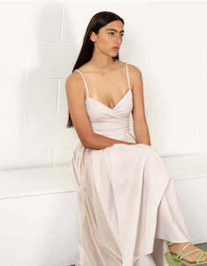 Dalton Skirt-Sand Stripes